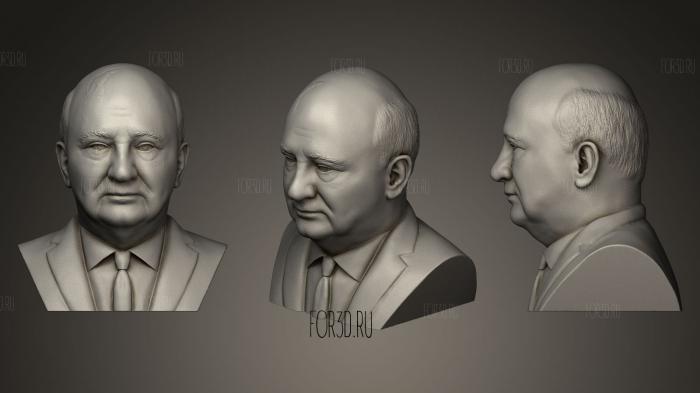 Mikhail Gorbachev stl model for CNC